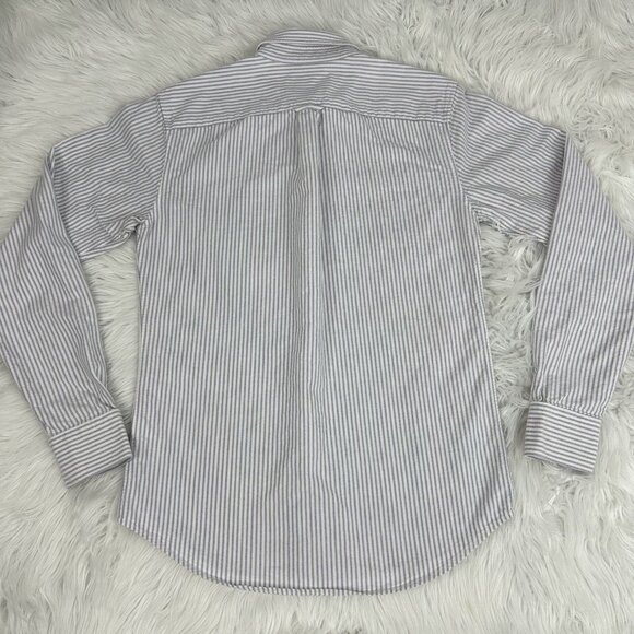 Everlane Uniform Men's White Striped Button Down Slim Fit Oxford Shirt XS/C36.25 - Picture 4 of 10